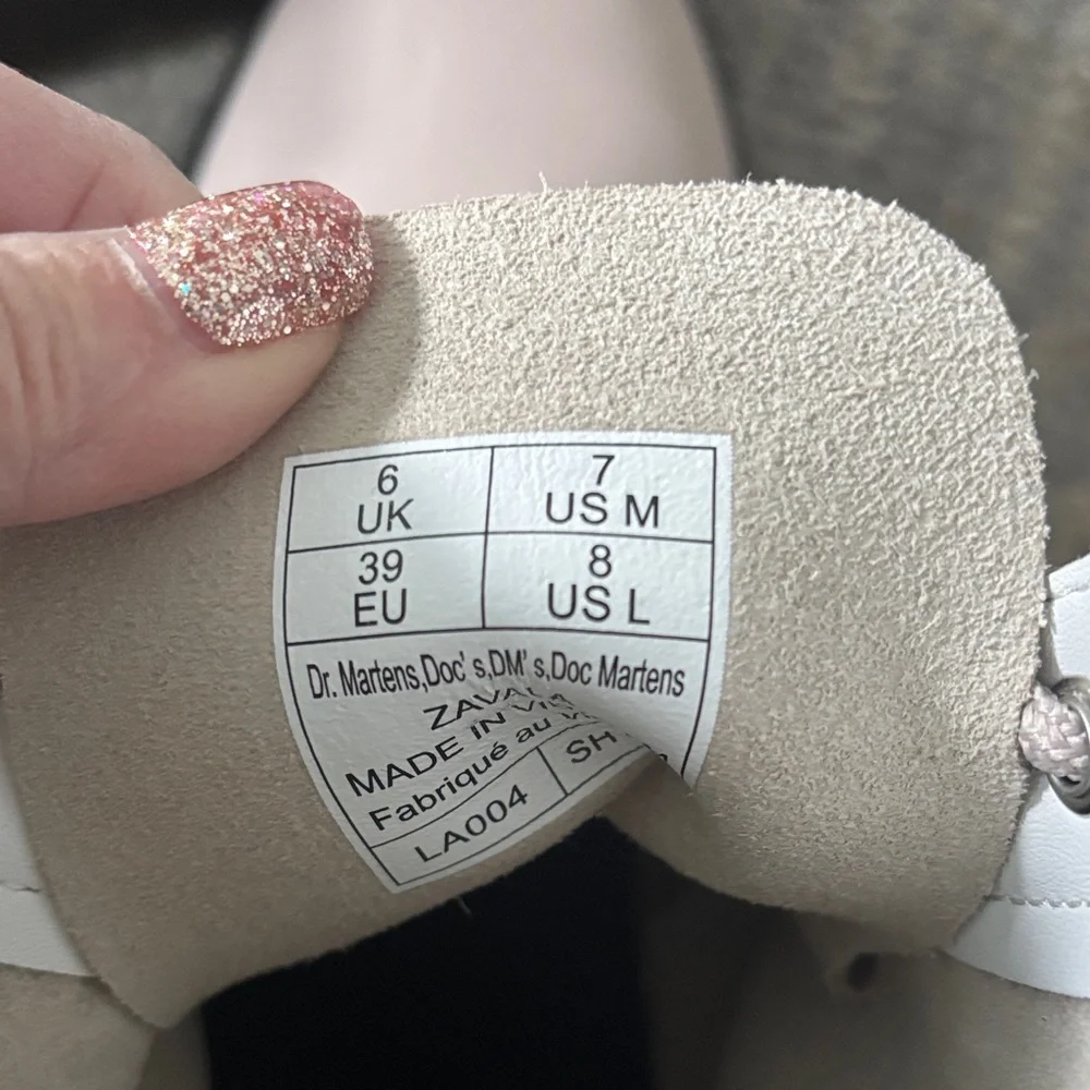 Dr. Martens Beige Leather Boots - Picture 3 of 8